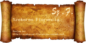 Szekeres Florencia névjegykártya